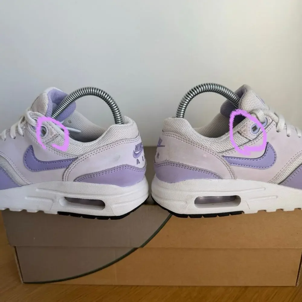 Nike Air Max 1 ‘White/Purple’ Kids Sneakers- SZ 2 Y